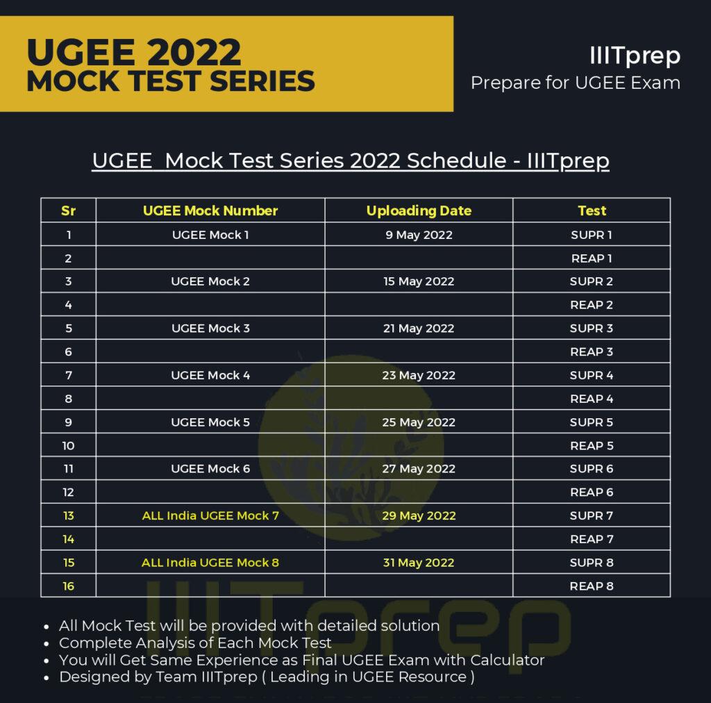 UGEE 2022 Mock Schedule